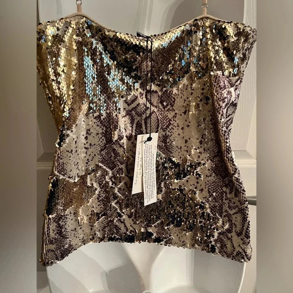 Maven West Python Sequin‎ Tank Top size XS NWT - Picture 6 of 10